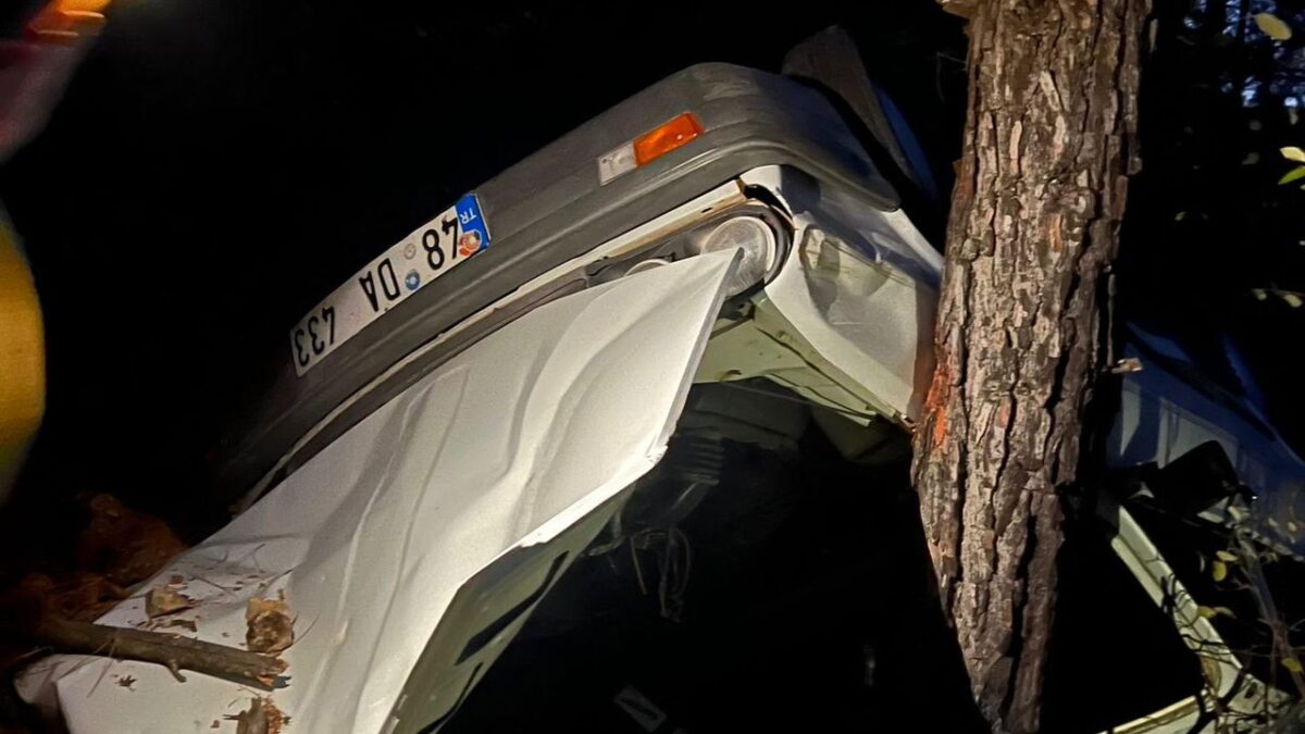 Otomobil uçuruma yuvarlandı… 2 yaralı! Otomobil uçuruma yuvarlandı… 2 yaralı!