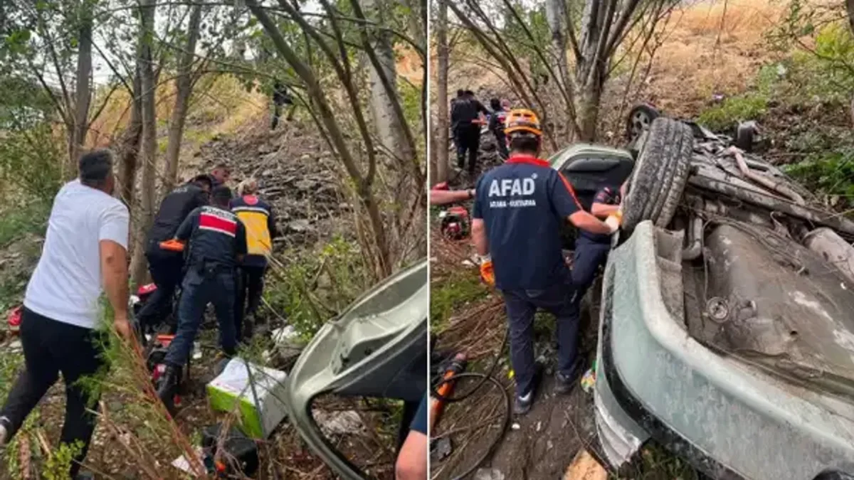 Kontrolden çıkan otomobil dere kenarına devrildi: 1 ölü, 4 yaralı Kontrolden çıkan otomobil dere kenarına devrildi: 1 ölü, 4 yaralı